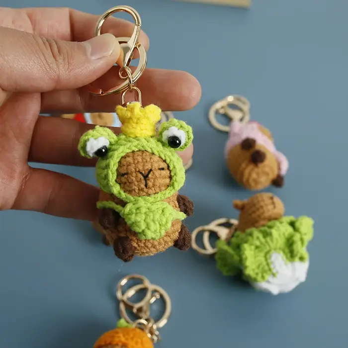 Porte-clés créatif en crochet de dessin animé