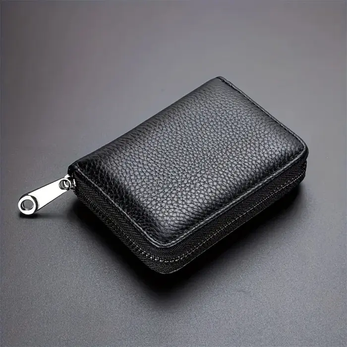 Mini portefeuille multi-cartes classique minimaliste pour homme, porte-monnaie pour femme avec bloca