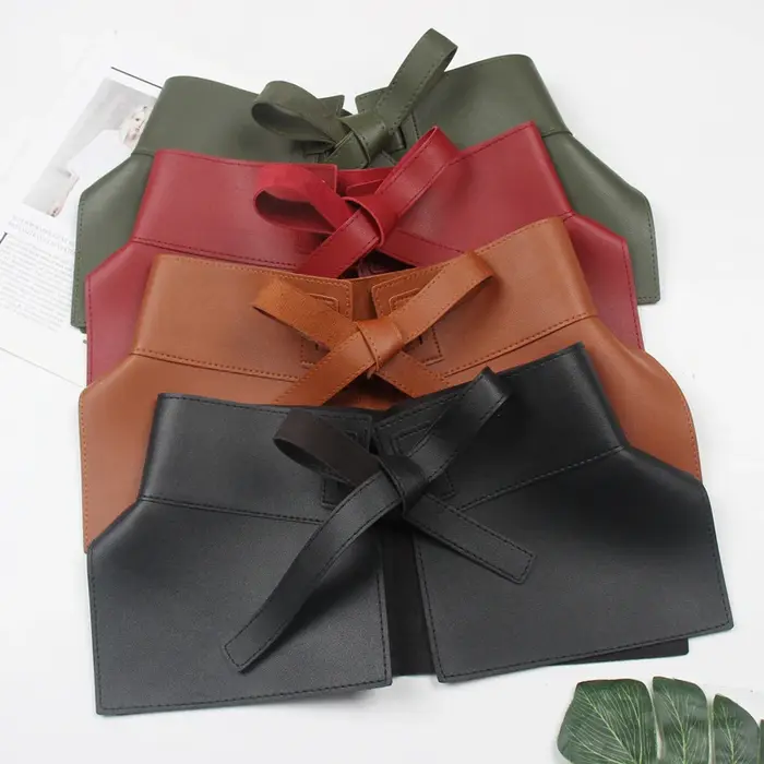 Ceinture large à lacets pour femmes