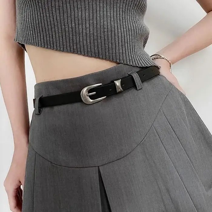 Ceinture rétro haut de gamme noire y2k 2026