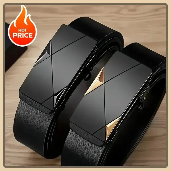 Ceinture polyvalente pour homme en cuir PU avec boucle automatique