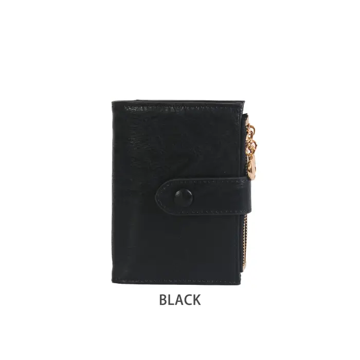 Portefeuille court vintage pour femme, porte-cartes de crédit - 17 emplacements pour cartes, minimal