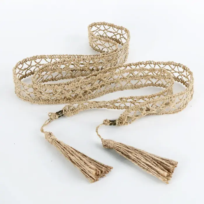 Ceinture tressée en macramé pour femmes