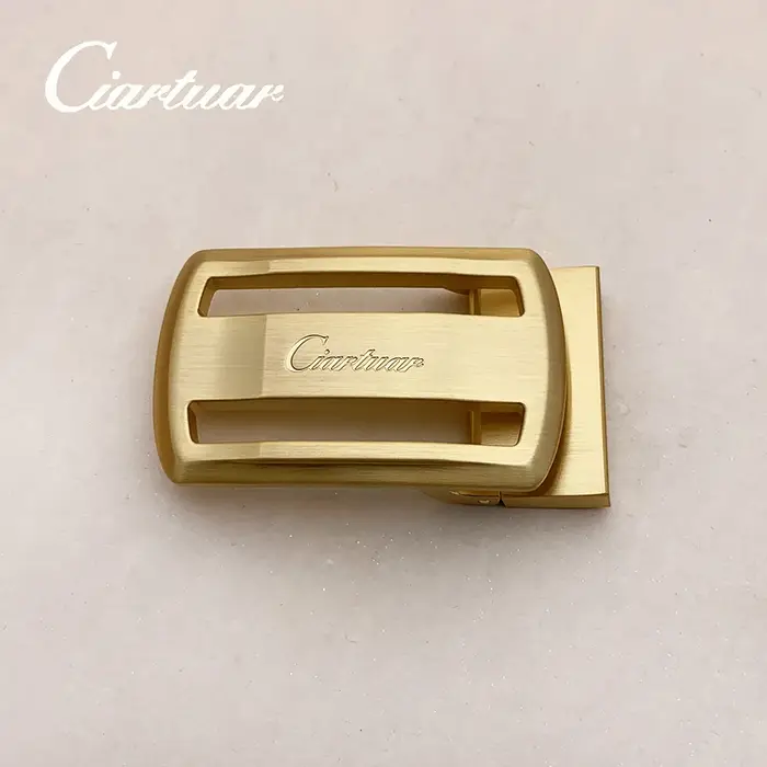 2026 ciartuar nouveau design qualité hommes 3.4 cm ceinture véritable plan bracelet en cuir pantalon première couche en laiton or boucle