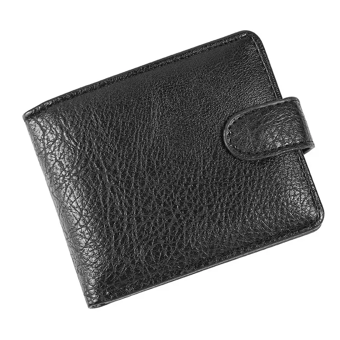 Portefeuille Vintage pour hommes en cuir à loquet court homme portefeuilles décontracté Durable pochette à monnaie mâle mince Photo porte-carte d'identité sac à main pince à billets