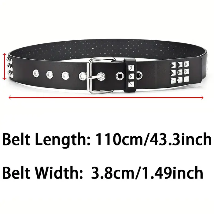 Mode nouvelle perle carrée Rivet ceinture métal pyramide ceinture hommes et femmes Punk matériel jea