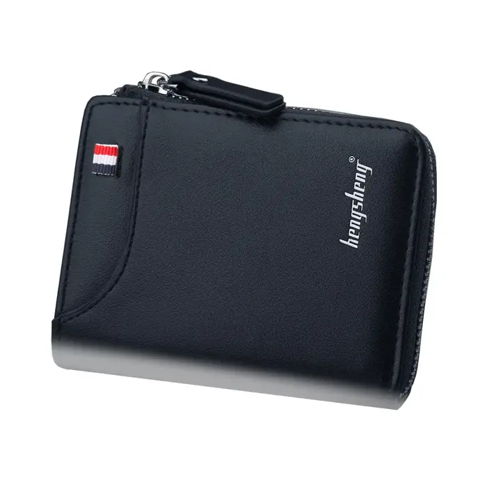 Portefeuille court en cuir PU pour hommes