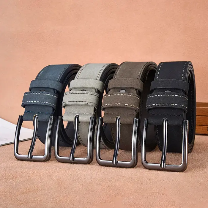Ceinture en cuir pleine fleur épaissie pour homme