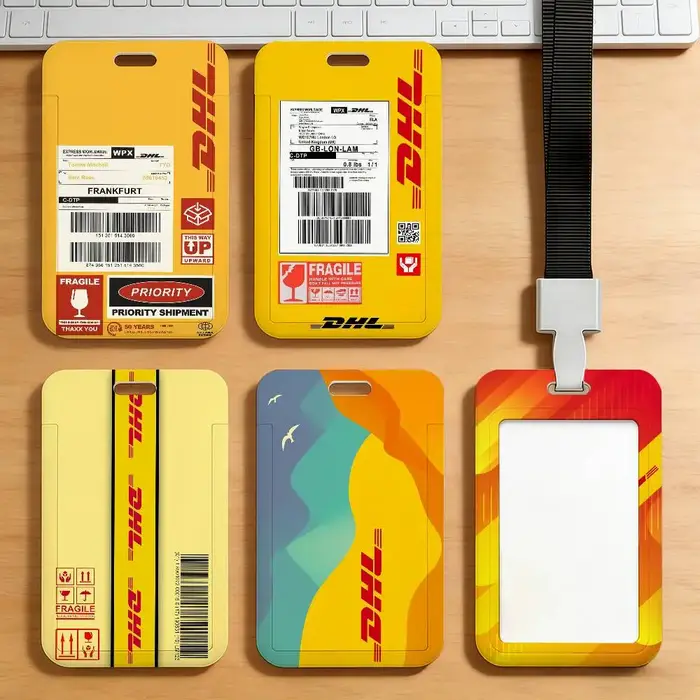 Porte-cartes tendance avec logo D-DHL-S pour étudiants