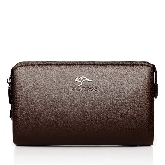 Marque de luxe hommes portefeuille en cuir Long portefeuille en cuir PU portefeuille hommes Double f