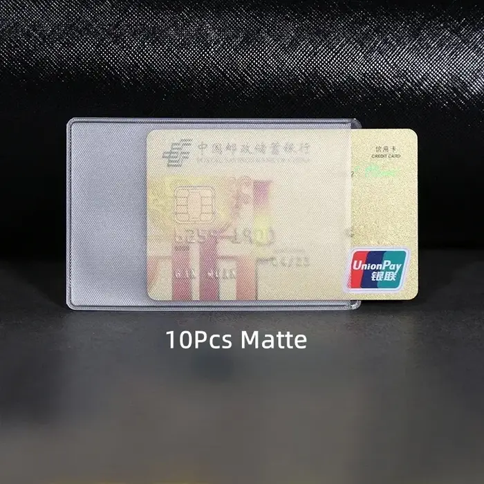 1/5/10 pièces PVC Transparent porte-carte Bus Business Case banque crédit