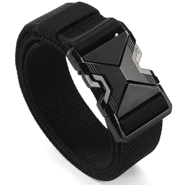 Ceinture à boucle en Nylon tressé pour hommes, légère et respirante, 125cm, pour les déplacements qu