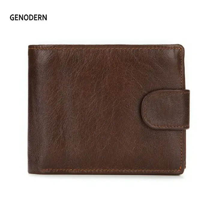 Portefeuille en cuir véritable pour homme