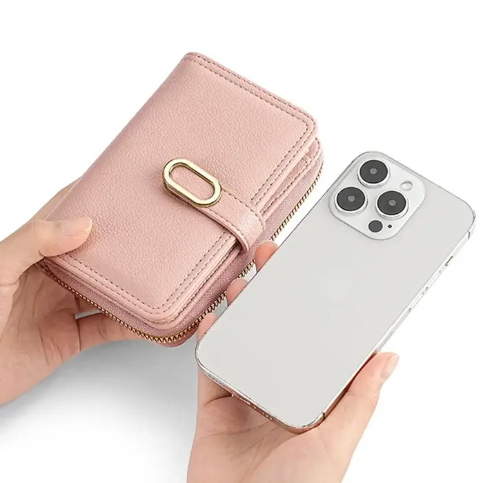 Portefeuille femme avec poche à monnaie zippée sacs à main en cuir PU pour femmes portefeuilles