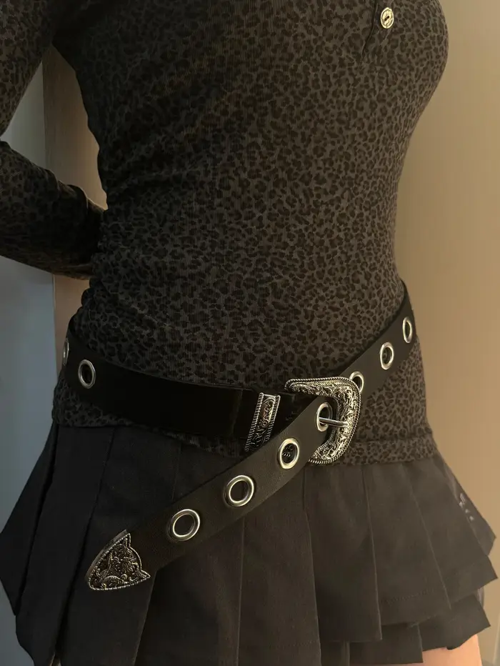 Ceinture en cuir large pour hommes et femmes