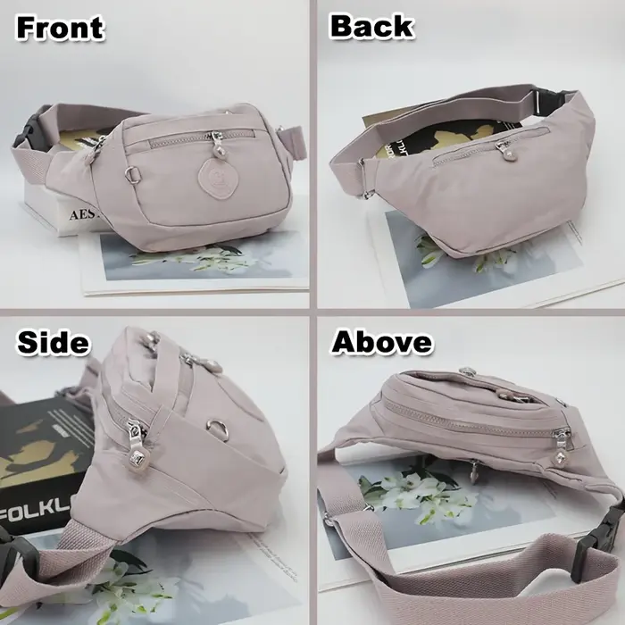 Sac à bandoulière pour femme, sac de poitrine en nylon de haute qualité, bandoulière réglable, plusi