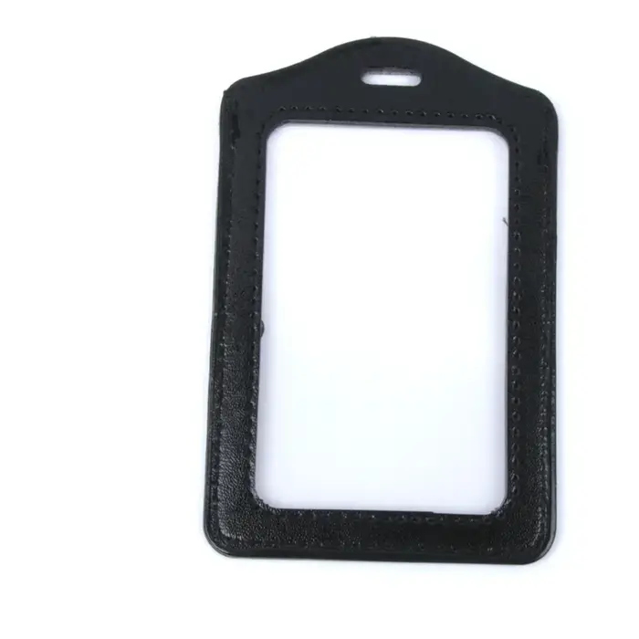 Porte-cartes en cuir PU pour hommes et femmes, étui transparent pour badge, porte-documents, porte-c