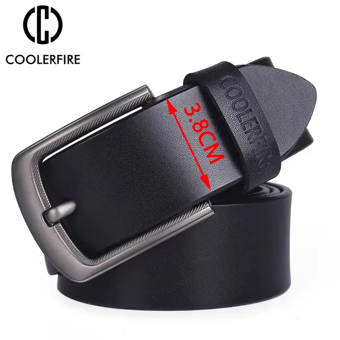 COOLERFIRE Ceinture en cuir véritable avec boucle à ardillon