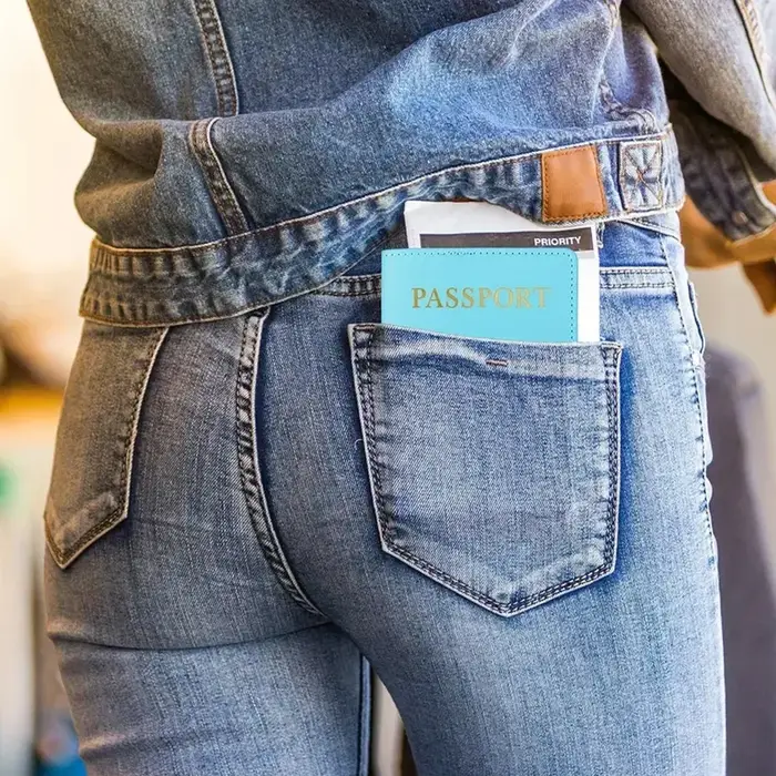 Femmes hommes RFID Vintage passeport d'affaires couvre support multi-fonction ID carte bancaire en cuir PU portefeuille étui accessoires de voyage