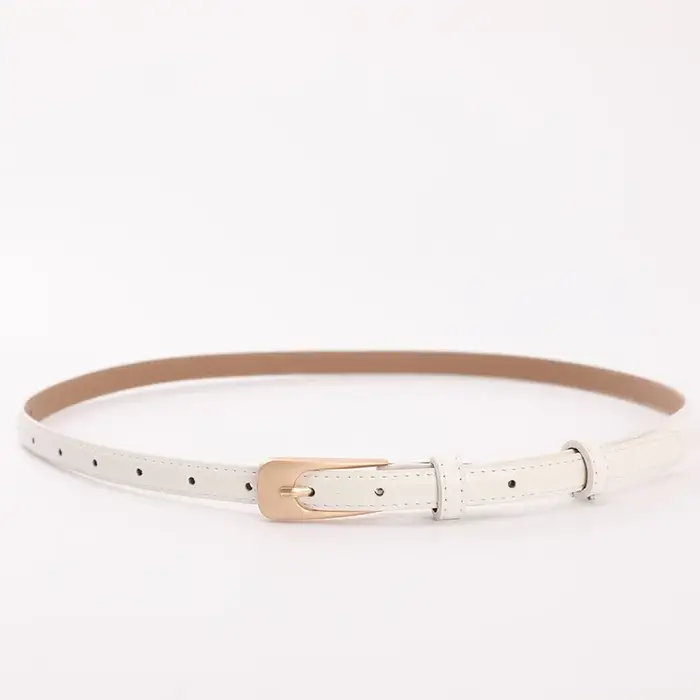 Ceinture fine polyvalente pour femme en cuir PU de haute qualité, idéale pour les jeans décontractés, ceinture fine vintage pour femme