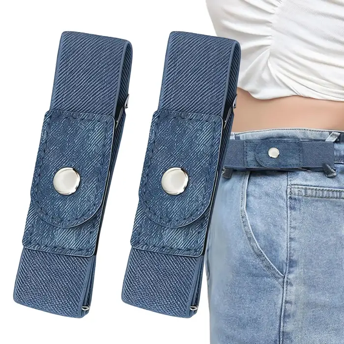 1 paire de ceinture élastique sans boucle