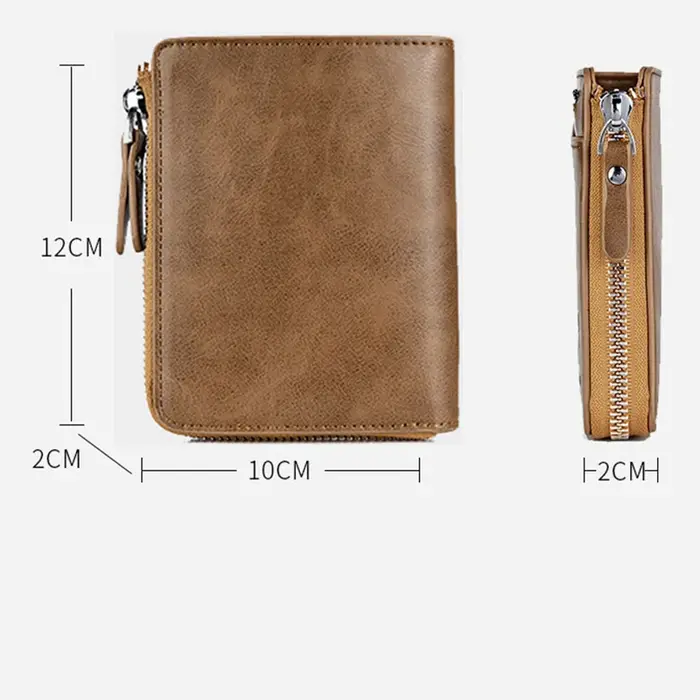 Portefeuille en cuir multifonctionnel personnalisable pour porte-cartes et cartes d'identité