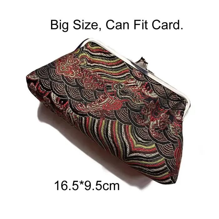 Porte-monnaie brodé vintage pour femme