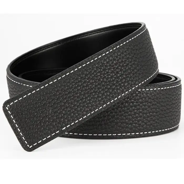 Ceinture de marque en cuir véritable pour homme