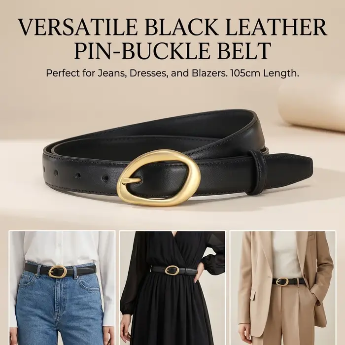 Ceinture classique à boucle pour femme