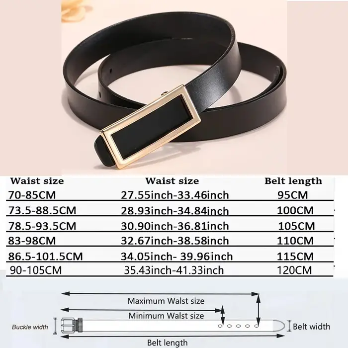 COOLERFIRE – ceinture fine en cuir véritable pour femmes