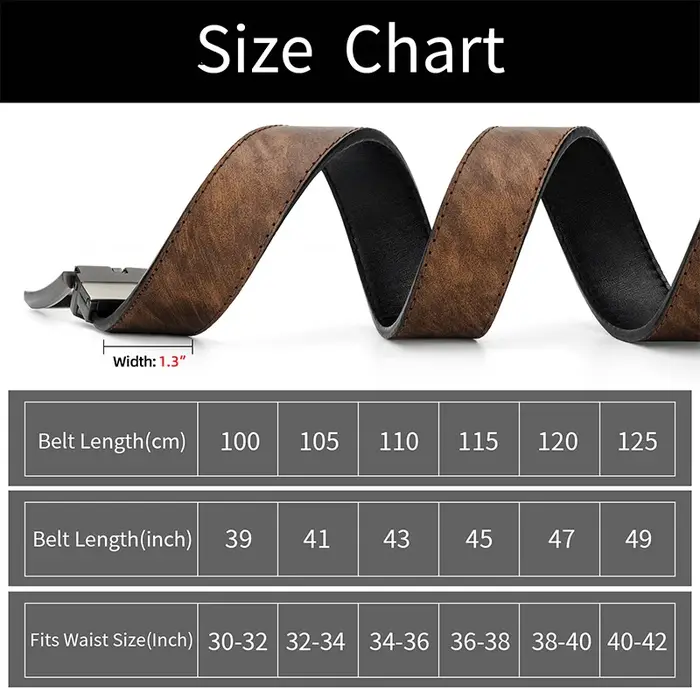 Maikun – ceinture réversible en cuir marron pour homme