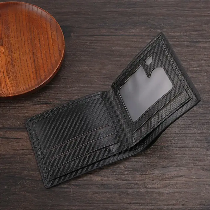 Portefeuille noir de grande capacité avec plusieurs fentes pour cartes pour hommes