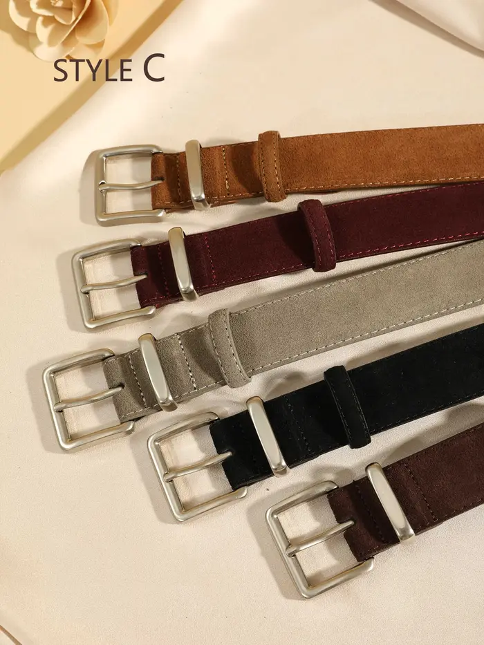 Ceinture de luxe en cuir suédé pour femme