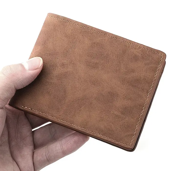 Multi-carte 2025 fente hommes portefeuille en cuir portefeuilles petits porte-monnaie conception Dollar prix haut hommes mince portefeuille avec sac à monnaie fermeture éclair