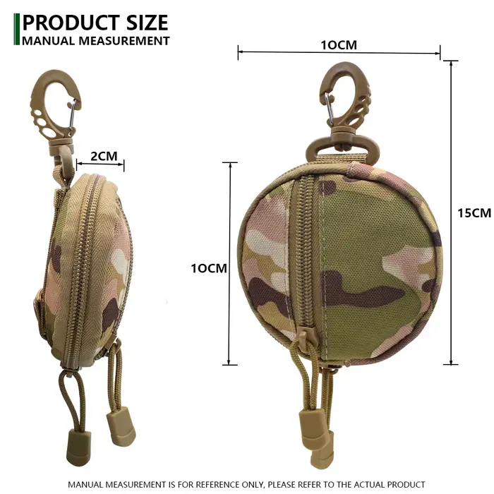 Nouveau extérieur décontracté hommes porte-monnaie Portable Mini argent monnaie pochette porte-clés taille sac rond petit étui portefeuille à fermeture éclair