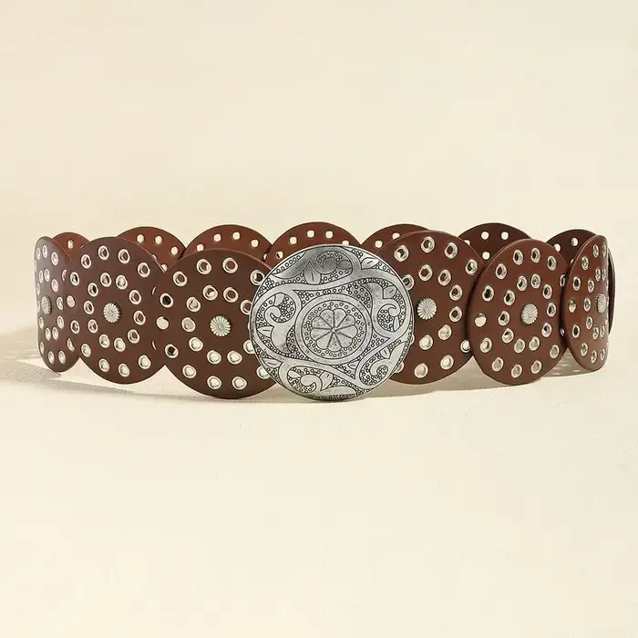 Ceinture Ajustable Vintage en PU pour Femme