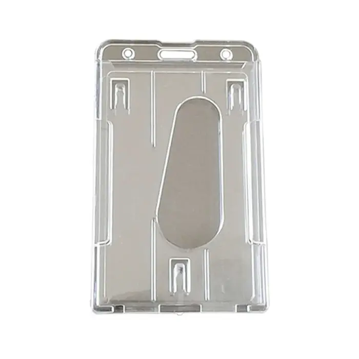 Porte-cartes vertical en plastique rigide transparent