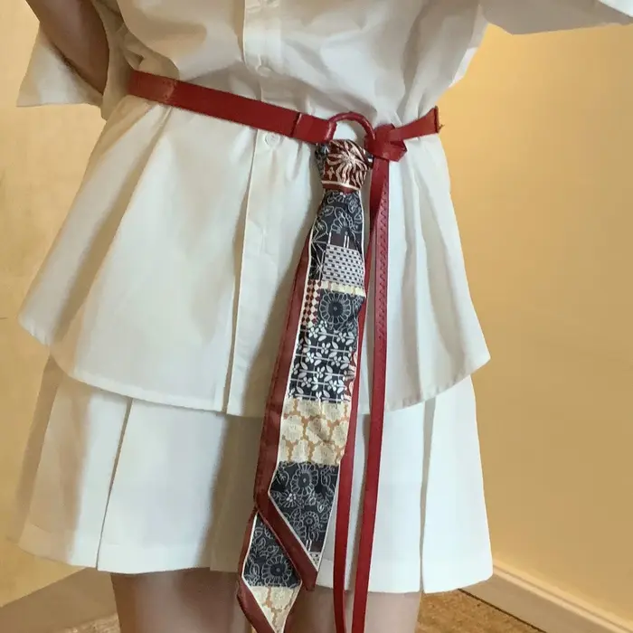 Accessoires de ceinture en soie pour femmes, ceintures à ruban, ceintures décoratives vintage punk h