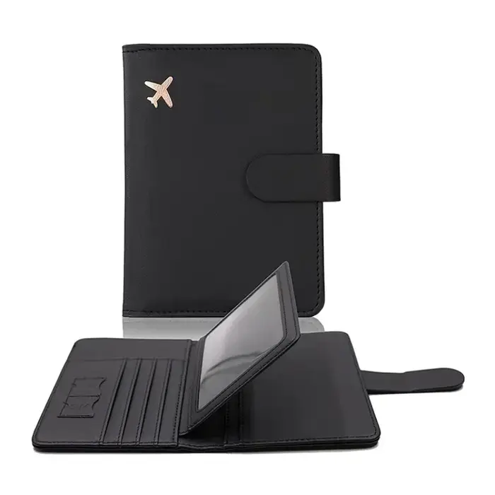 Couverture de passeport en cuir PU pour hommes et femmes