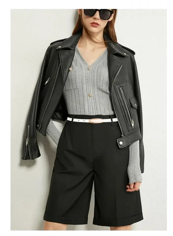 Ceinture en cuir véritable pour femme