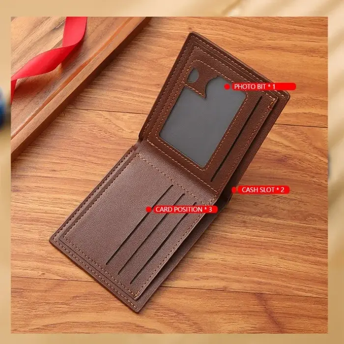 Portefeuille fin pour homme - Porte-cartes de crédit en similicuir