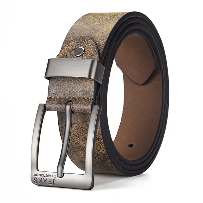 Ceinture en cuir PU pour hommes, de haute qualité, avec boucle ardillon en métal, pour loisirs et affaires, accessoire masculin à la mode, de styliste, nouvelle collection
