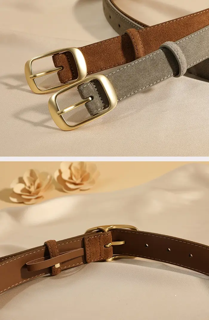 Nouvelle ceinture en cuir de vachette pour femme