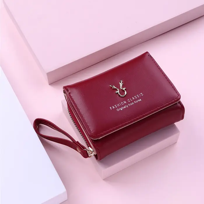 Marque de luxe femmes petit portefeuille femme porte-carte portefeuilles courts avec porte-monnaie