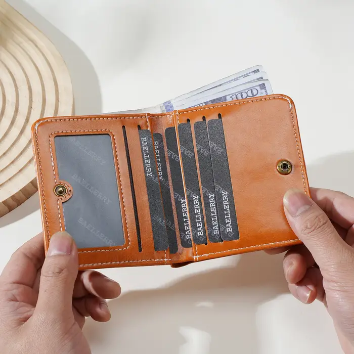 1 portefeuille ultra-fin pour femme