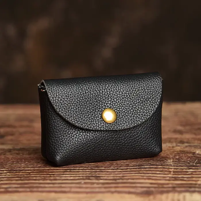 NUPUGOO – porte-monnaie rétro en cuir véritable pour hommes, Double portefeuille, petit sac pour car
