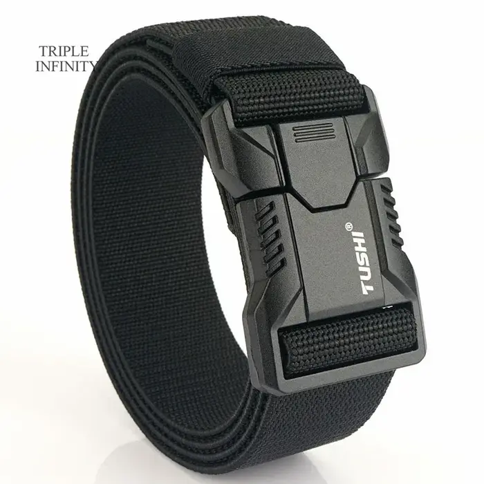 Ceintures élastiques à boucle enfichable en alliage d'aluminium pour hommes, ceinture tactique Durab