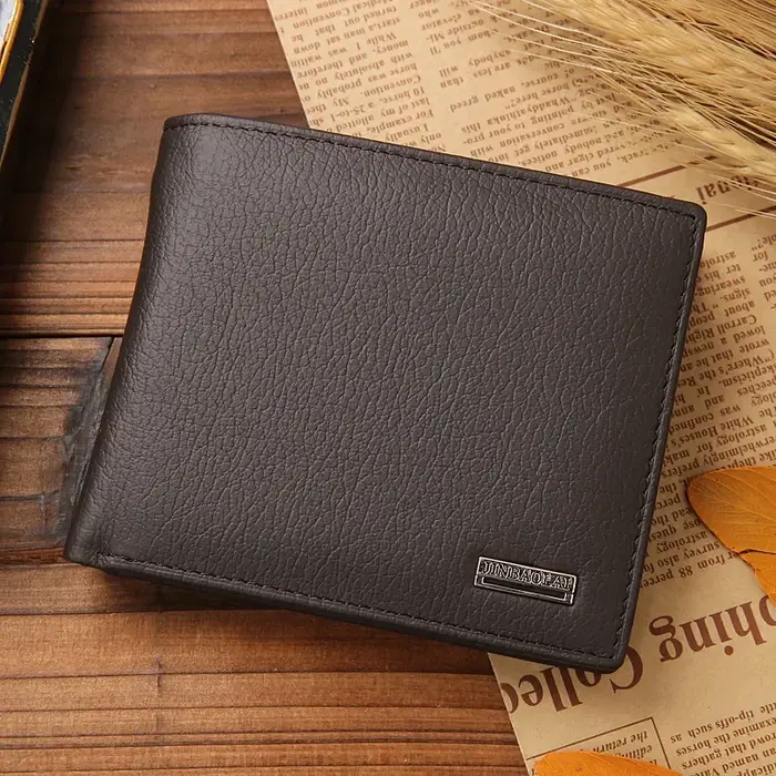 100% en cuir véritable hommes portefeuilles produit Premium