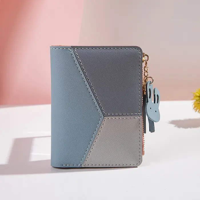 Portefeuille de marque de luxe en cuir PU pour femmes