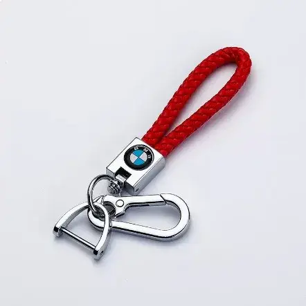 Porte-clés en cuir et métal avec pendentif tressé pour emblème BMW M X1 X2 X3 X5 X4 X6 X7 G30 G20 G32 G11 G12 F40 F30 F20 F10 F34